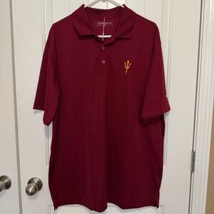 NEW Nike Golf Dri-Fit Arizona State Sun Devils Polo Shirt Men’s XL Maroon Collar